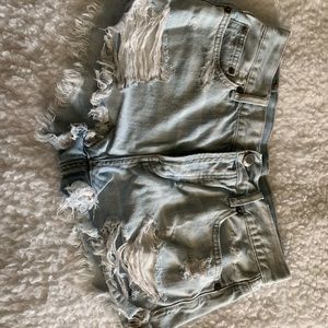 American Eagle light wash shorts